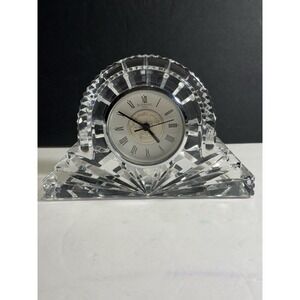 Waterford Crystal Clock Signed Ireland 7" Desk Mantel Seton Hall College